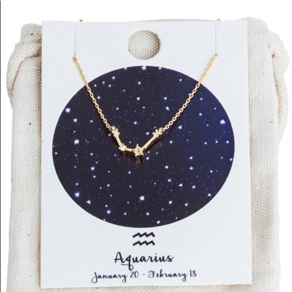 NWT Zodiac Aquarius necklace gift birthday constellation astrology